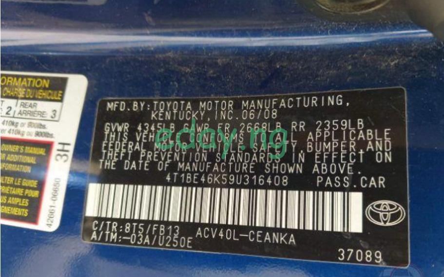 2009 Toyota Camry already in Lagos port-SOLD - Image 7