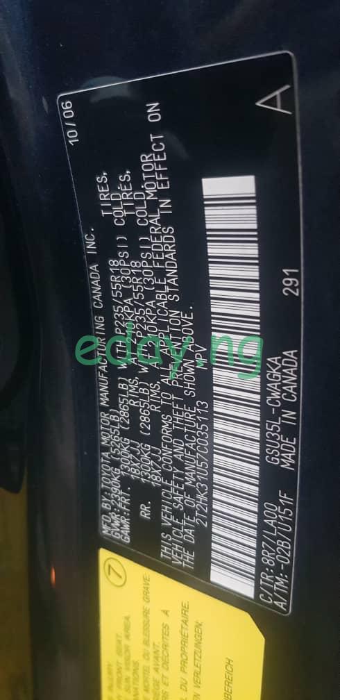 2007 Lexus RX 350 full option (Foreign used)- Car already in Lagos - Image 9